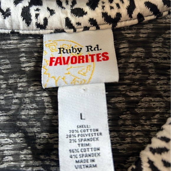 Ruby Rd Favorites Leopard Print Vest Sz L Women's - Picture 2 of 6